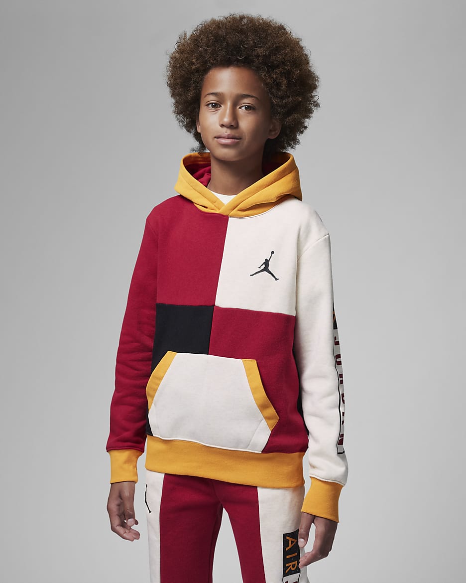 Jordan Big Kids Paprika Fleece Pullover Hoodie